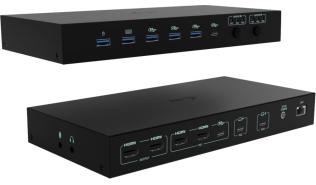 Stacja dokująca I-TEC USB-C KVM Docking station for 3 Hosts 2xHDMI 1xGLAN 1xUSB-C Gen2 3x USB-A Gen2 2x USB-A 1.1 1xAudio 1xMic PD 1x 92W/2x 65W [C31KVMDOCKPDPRO]
