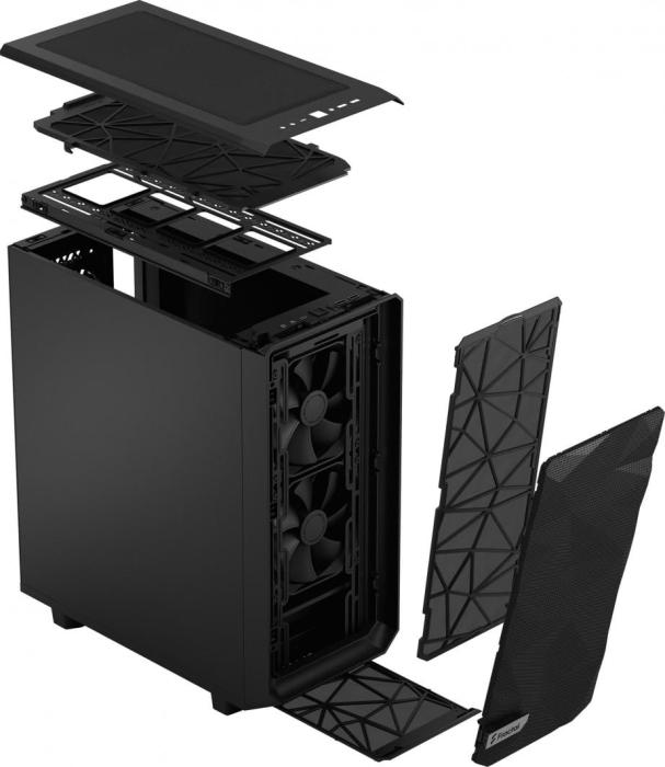 Fractal Design Meshify 2 Compact Black Solid (metal) (4x2.5, 2x3.5) [FD-C-MES2C-01]