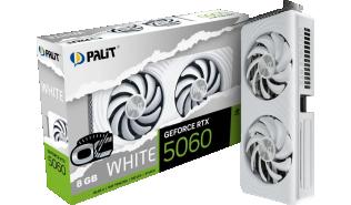 GeForce RTX5060 Palit 8GB GDDR7 White OC [NE75060U19P1-GB2063M] (1xHDMI 2.1b, 3xDP 2.1b) (128-bit, PCIe 5.0)
