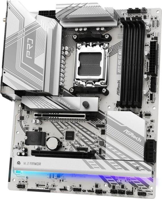 Asrock X870 Pro RS WiFi (AMD X870) [AM5, 4xDDR5 do 8000MHz, (HDMI 2.1) (3xM.2, 1xPCIe 5.0 x16, 1xPCIe 4.0 x16 (x4)), WiFi 7, BT 5.4, ATX]