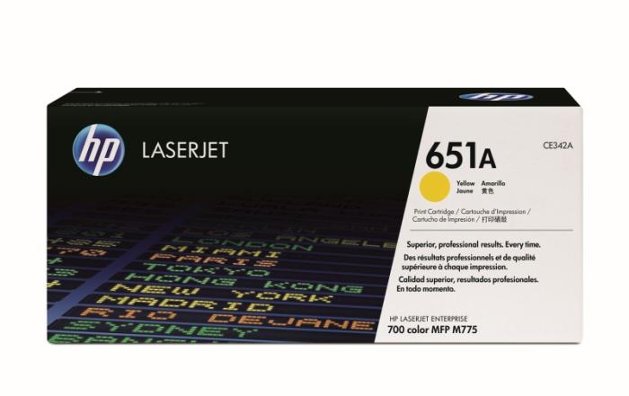 CE342A (651A) - yellow, oryginalny toner drukujący HP, 16000 stron (HP LaserJet Enterprise 700 Color MFP M775dn, MFP M775f, MFP M775z, MFP M775z Plus)