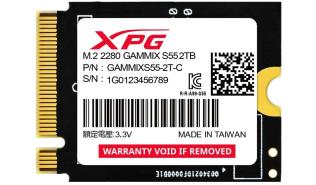 Adata XPG Gammix S55 2TB SSD M.2 2230 PCIe Gen4x4 NVMe TLC (TBW 450TB) (5000/3200 MB/s) [SGAMMIXS55-2T-C]