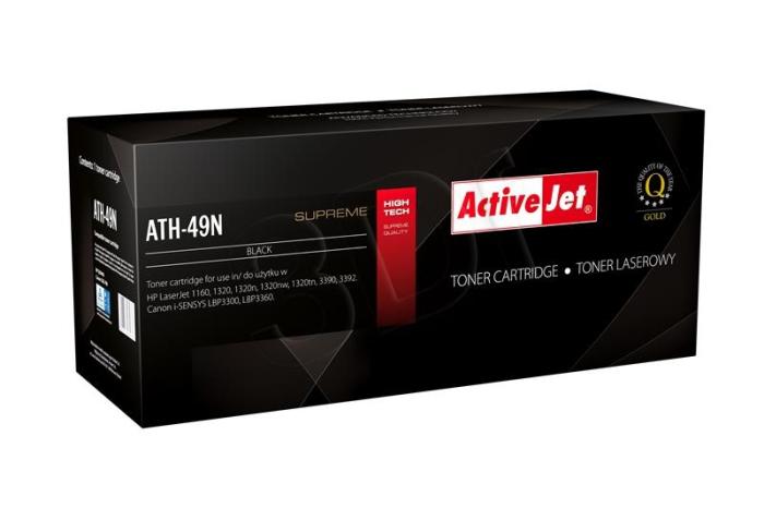 ATH-49N (49A) - czarny, zastępczy toner ActiveJet, wydajność ok. 3200 stron (zamiennik Q5949A) (HP LaserJet 1160, 1160le, 1320, 1320n, 1320nw, 1320t, 1320tn, 3390, 3392)