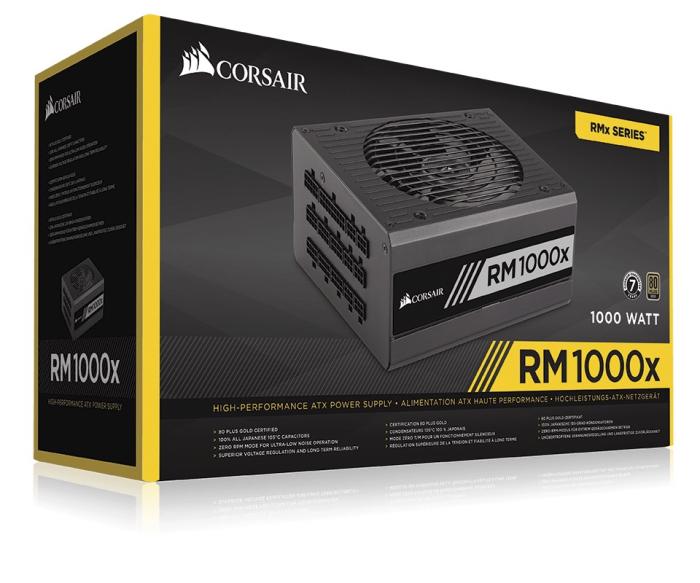 Corsair RMX1000x (1000W) (1x135mm) Modularny 80+Gold (CPU 2x4+4) (PCI-E 8x6+2) (12xMolex, 11xSATA) [CP-9020094-EU]