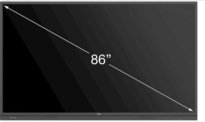 86’’ Optoma 3861RK (monitor interaktywny) (3840x2160, 370, 8ms, 60Hz) (VGA, 3xHDMI 2.0, DP, RJ45, USB 3.0, 4xUSB 2.0) głośniki, czarny