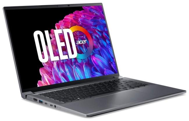 Acer Swift X SFX14-72G [NX.KR6EP.005] 14-Core Intel Ultra 5 125H/14.5 2880x1800 błyszcząca OLED 120Hz/32GB LPDDR5x/512GB/RTX3050 6GB/pk białe/1.5kg/Win11Home (szary)
