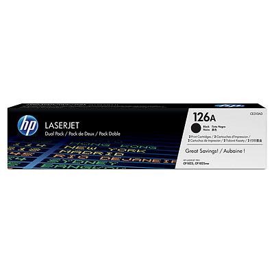 CE310AD (126A) - czarny 2 pack, oryginalny toner drukujący HP, 2400 stron (HP LaserJet Pro CP1025, CP1025nw,HP LaserJet Pro 100 Color M175a mfp, M175nw mfp,HP LaserJet Pro 200 Color M275nw mfp)