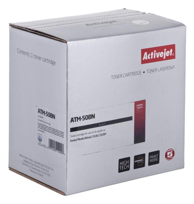 ATM-50BN - toner Activejet ATM-50BN (zamiennik Konica Minolta TNP50K; Supreme; 6000 stron; czarny) (Konica Minolta Bizhub C3100P)