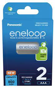 Panasonic Eneloop akumulatory LR03, AAA 800mAh (2 szt.) [BK-4MCDE/2BE]