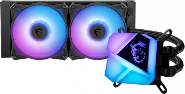 MSI MAG CoreLiquid C240 CPU Cooler (2x120 mm, 4-pin PWM + 3-pin ARGB, ARGB) (wodne) [306-7ZW2R11-813]