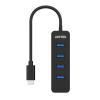 Unitek H1117B USB-C 3.1 Hub (4xUSB 3.1, 1xUSB-C PD10W) (15 cm)