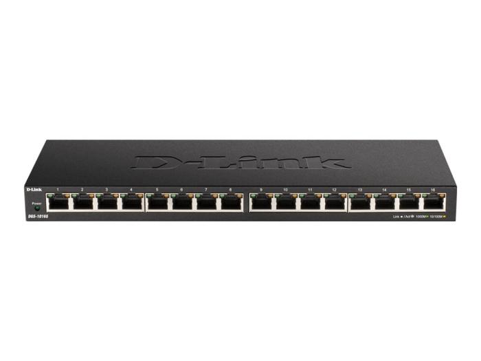 D-Link 16-Port 10/100/1000Mbps Unmanaged Gigabit Ethernet Switch [DGS-1016S/E]