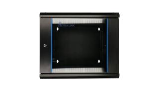 Extralink szafa rack wisząca 19 6U 600x600 AZH dwusekcyjna, drzwi przeszklone (czarny) [EX.12929-6U]