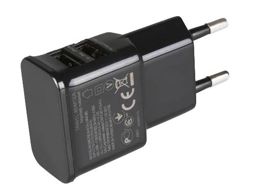 Uniwersalna ładowarka sieciowa 230V / 2xUSB (5V, 2A) [ZN0192]