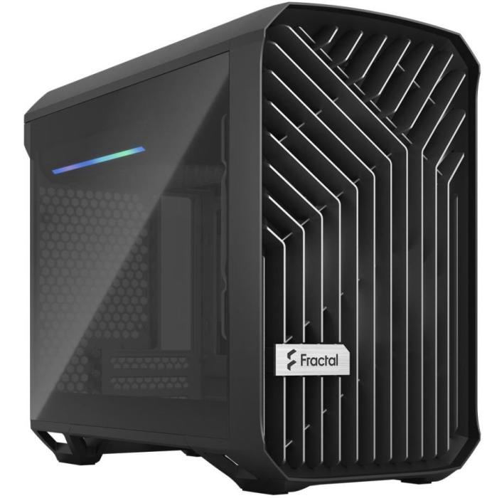 Fractal Design Torrent Nano Black TG Dark tint (szkło hartowane) (1x USB-C 3.2 Gen1, 2x USB 3.2 Gen1) (2x2.5, 1x3.5/2.5) [FD-C-TOR1N-01]