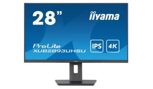 (28) Iiyama ProLite XUB2893UHSU-B5 (IPS LED, 3840x2160, 300, 3ms, 100% sRGB, 1mld, 60Hz) (HDMI, DP, 2xUSB 3.0, 2xUSB 2.0, MiniJack) pivot, czarny, głośniki
