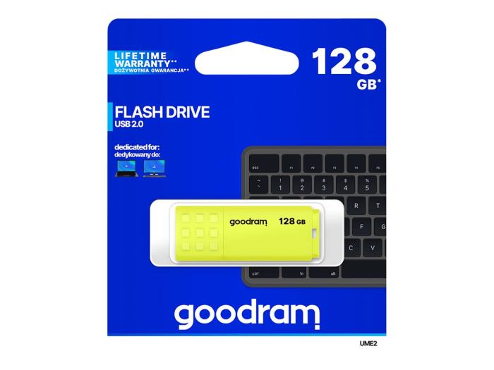 GoodDrive UME2 128GB USB 2.0 (20/5MB (żółty) [UME2-1280Y0R11]