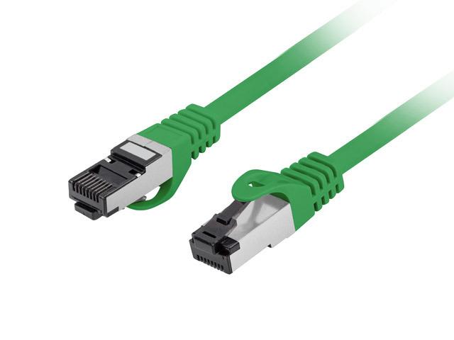 Lanberg (2.0m) Kabel sieciowy (Patchcord) kat.8.1 S/FTP LSZH CU Fluke Passed (zielony) [PCF8-10CU-0200-G]