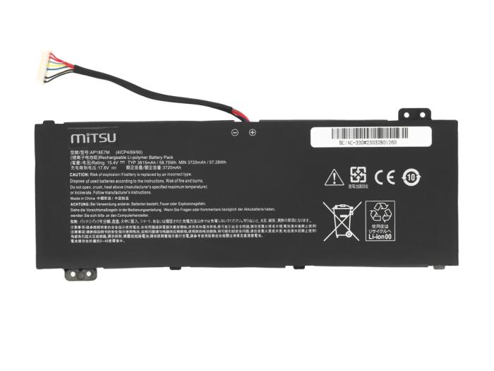 Mitsu bateria Acer Predator Helios 300, Nitro 5 7 15.4V, 3815mAh (58.75Wh) 4 ogniwa [BC/AC-330]