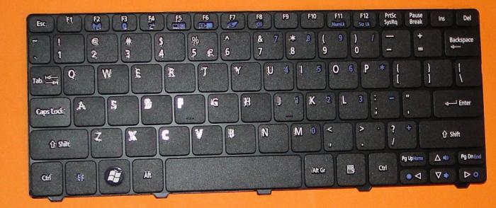 Klawiatura do notebooka Acer One D255, 521, D255E, 522, D257, 532, D260, 532H, D270, D270 ZE7, 533, ZH9, EM350 / Gateway LT21, LT22, ZE6, ZE6A / F3 Wi-Fi [K0007]