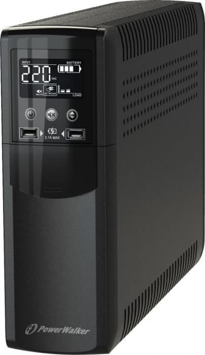 UPS POWERWALKER LINE-INTERACTIVE CSW 1500VA 8X IEC OUT, RJ11/RJ45 IN/OUT, USB, 2X USB ŁADOWARKA [VI 1500 CSW IEC]