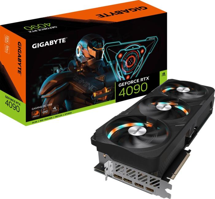GeForce PCI-E RTX4090 Gigabyte 24GB GDDR6X Gaming OC [GV-N4090GAMING OC-24GD] (1xHDMI 2.1, 3xDP 1.4a) (384-bit, PCI-E 4.0)